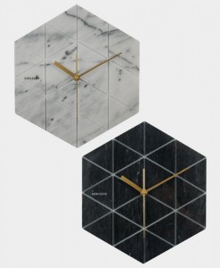 Karlsson marble hexagon wall clock