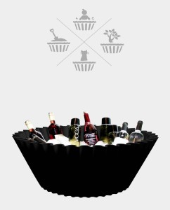 Sweet cake Black - ice bucket wine