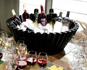 Sweet cake bottles of wine cooler mood