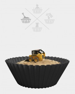 Sweet cake grey sandbox