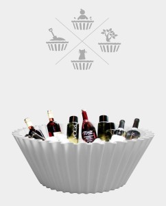 Sweet cake white - ice bucket wine